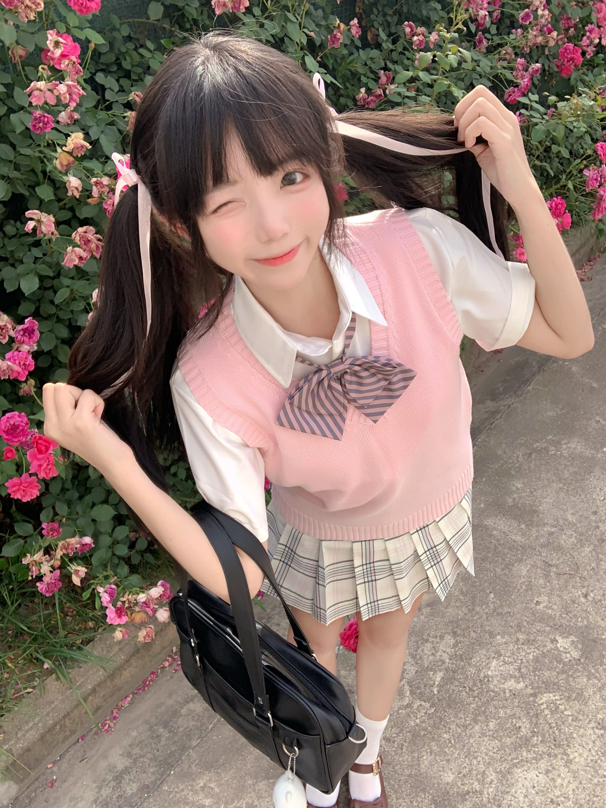 白兰学院jk正版原创马甲背心打底外穿真针织衫毛衣校供感学院风