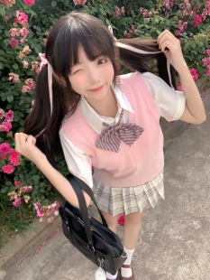 白兰学院jk正版 毛衣校供感学院风 原创马甲背心打底外穿真针织衫