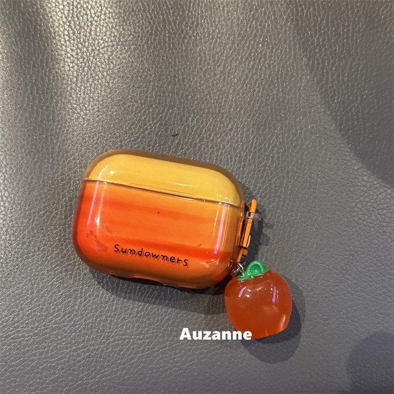 橙色可爱柿子适用于苹果airpodspro1代2代3代4代蓝牙耳机壳保护套,3C数码配件,耳机保护套,淘宝优惠券,粉丝福利购,淘宝优惠卷