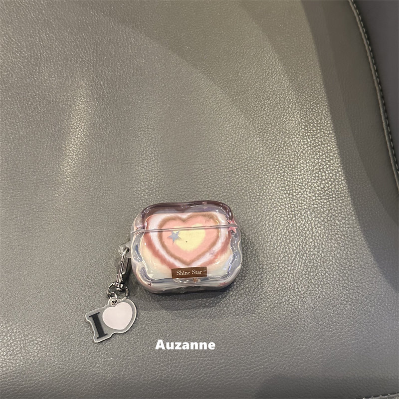 小众半透晕染爱心适用于airpodspro2代3代蓝牙耳机壳保护套4代,3C数码配件,耳机保护套,淘宝优惠券,粉丝福利购,淘宝优惠卷