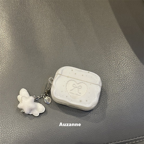 甜美爱心蝴蝶结耳机壳保护套