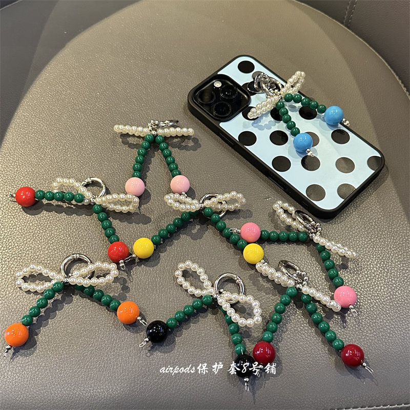 可爱珍珠撞色手机挂链包包车钥匙挂坠airpods耳机壳挂饰品,3C数码配件,手机挂件/手机链,淘宝优惠券,粉丝福利购,淘宝优惠卷