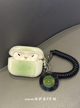 韩国ins小众晕染蓝色英文CD适用苹果无线蓝牙airpods pro1代2代3代耳机保护套
