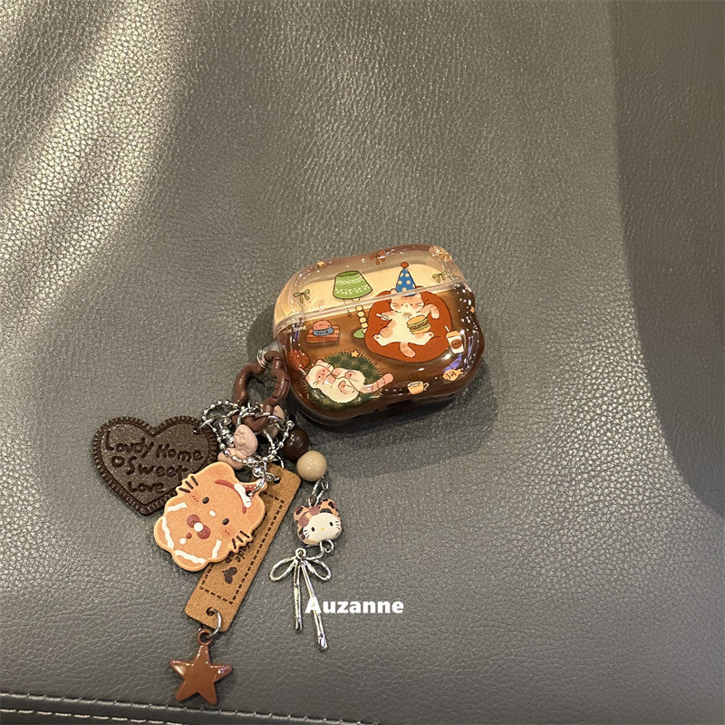 秋冬复古可爱小猫适用于airpodspro3代蓝牙保护套2代苹果4代耳机壳,3C数码配件,耳机保护套,淘宝优惠券,粉丝福利购,淘宝优惠卷