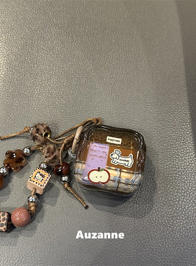 复古豹纹腊肠狗耳机壳