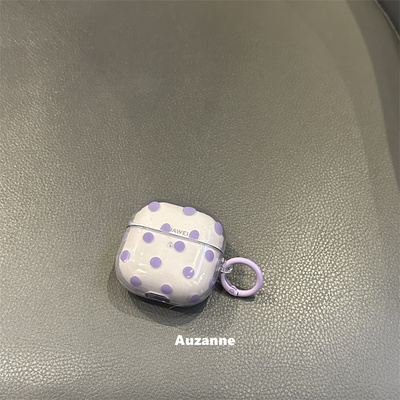 半透简约波点耳机壳保护套