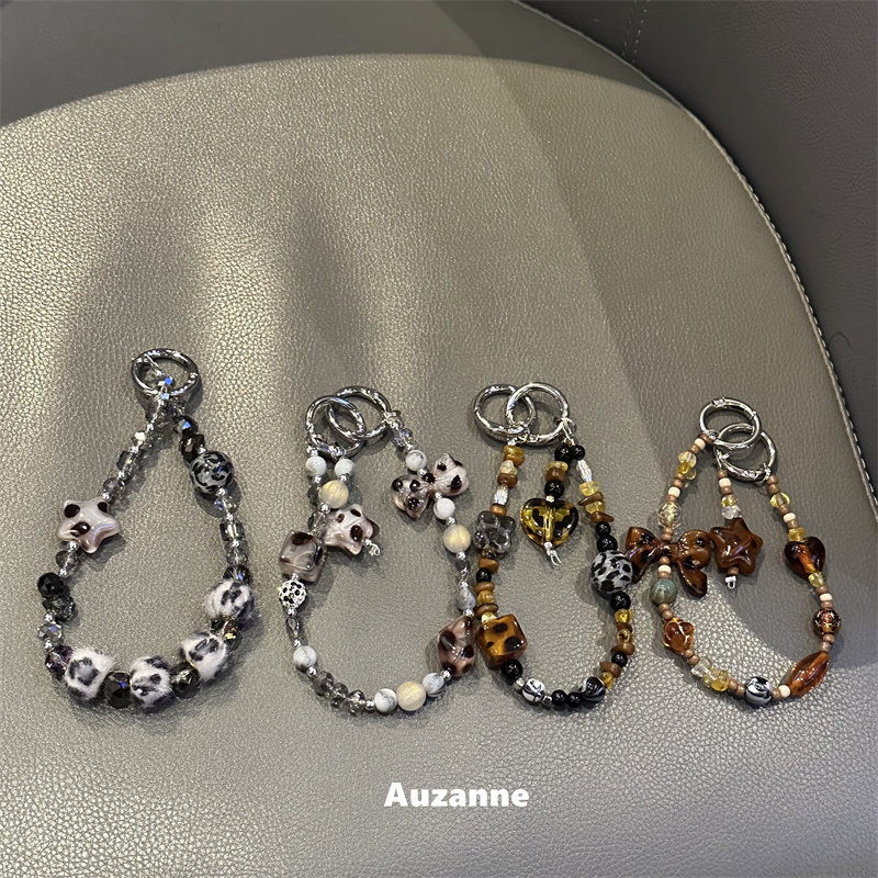 秋冬豹纹毛球串珠手机挂链包包车钥匙挂坠airpods耳机壳挂饰品,3C数码配件,手机挂件/手机链,淘宝优惠券,粉丝福利购,淘宝优惠卷