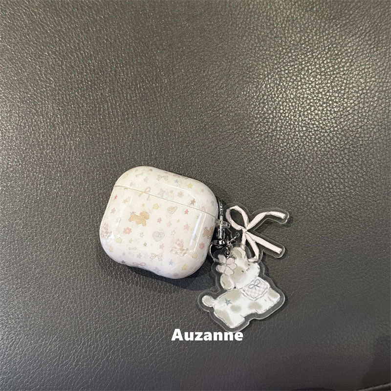 甜美可爱卡通蝴蝶结小狗适用于airpodspro3代蓝牙保护套2代苹果4代耳机壳,3C数码配件,耳机保护套,淘宝优惠券,粉丝福利购,淘宝优惠卷