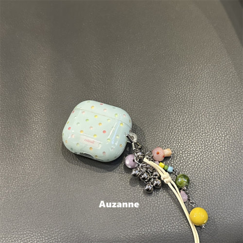 小众薄荷蓝波点耳机壳保护套