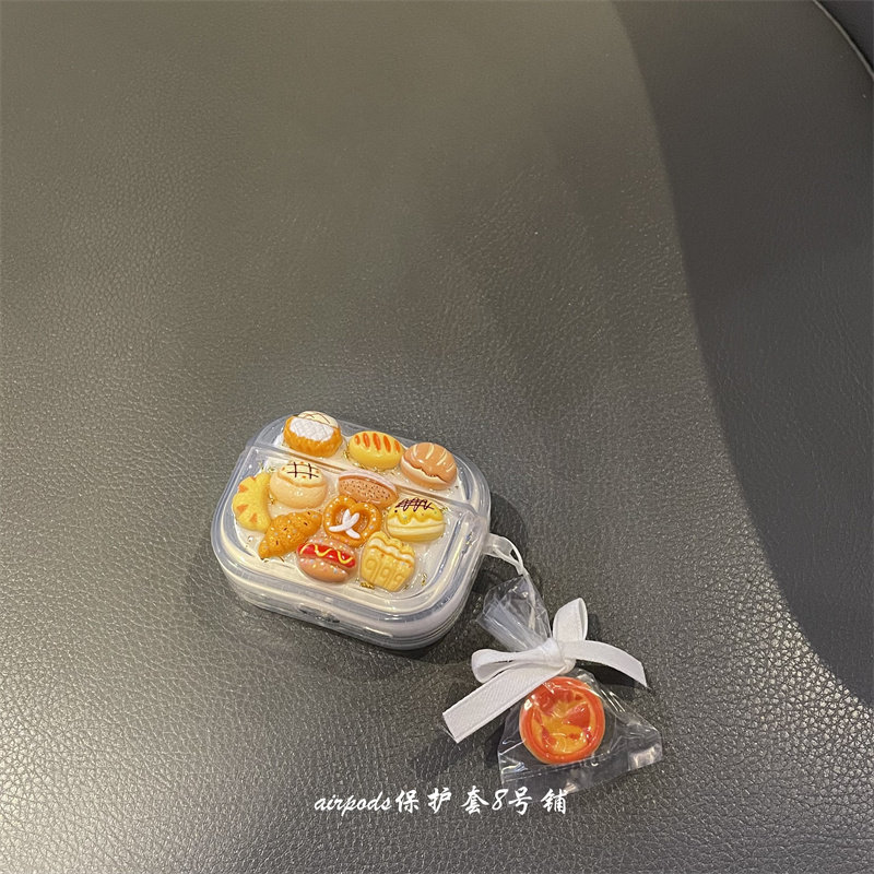 可爱立体小面包适用于苹果airpods pro1代2代3代4代蓝牙耳机壳保护套,3C数码配件,耳机保护套,淘宝优惠券,粉丝福利购,淘宝优惠卷
