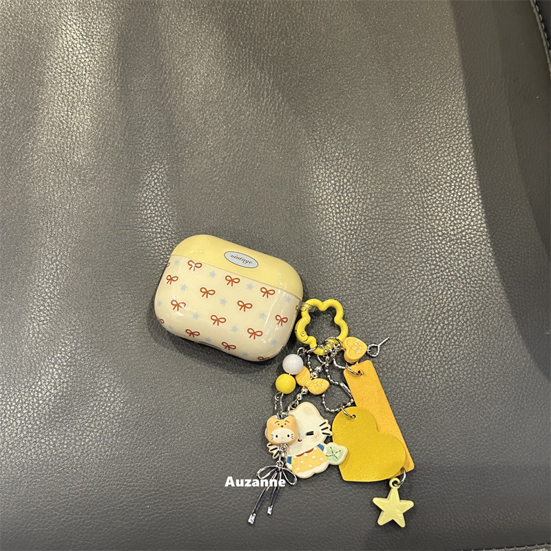 小众奶黄色蝴蝶结适用于airpodspro1代2代3代4代蓝牙耳机壳保护套,3C数码配件,耳机保护套,淘宝优惠券,粉丝福利购,淘宝优惠卷