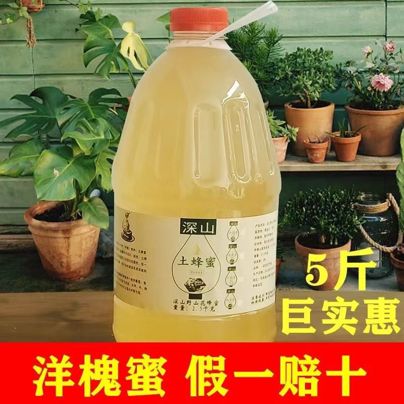 5斤装蜂蜜纯正天然野生大瓶装土蜂蜜农家自产百花蜜大桶装包邮