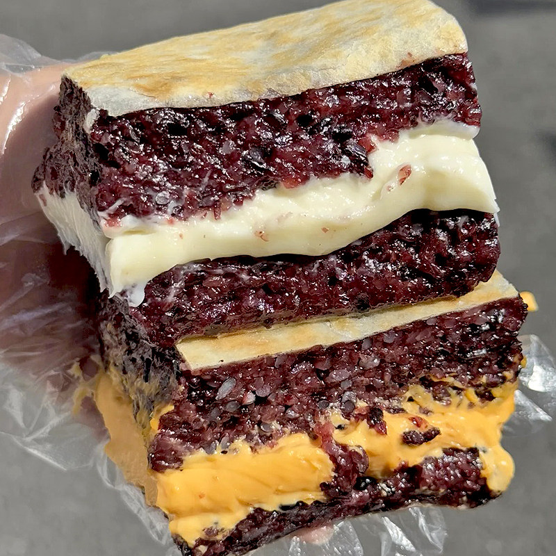 手工紫米饼400g红豆馅饼八同款大局冷冻速食中式面点厚切烧饼早餐