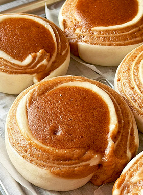 红糖马拉糕馒头400g发糕点心馍馍双色面点手工制作速食懒人早餐