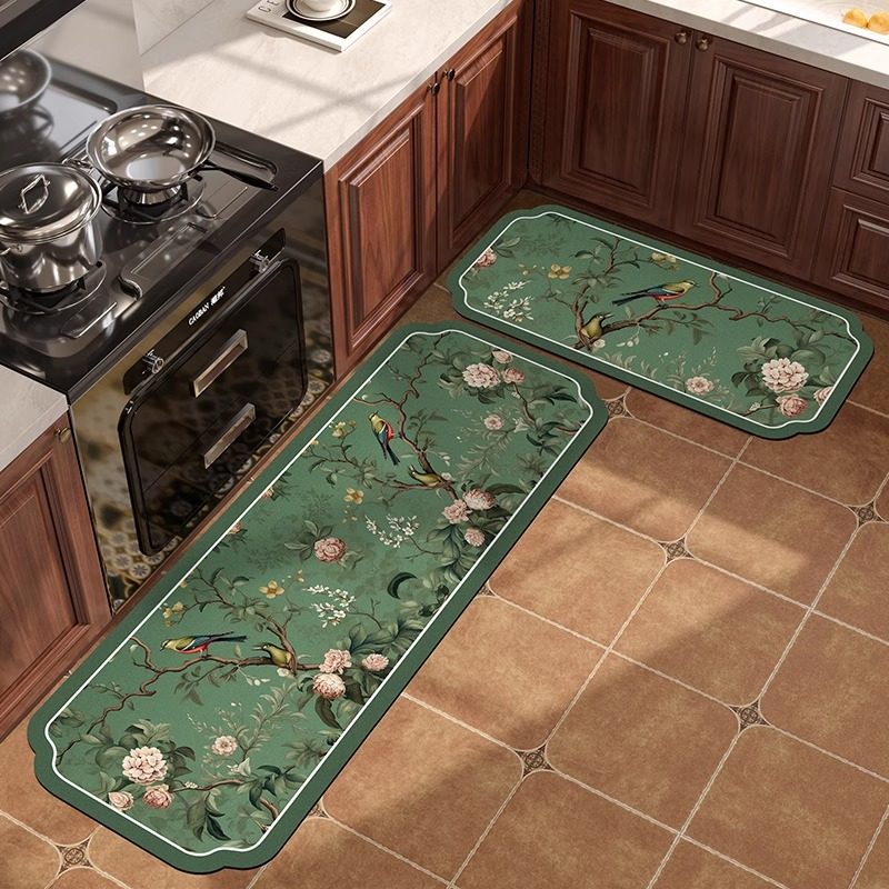 中式厨房地垫防滑吸油硅藻泥吸水垫子家用免洗可擦脚垫子可定制,居家布艺,厨房地垫,淘宝优惠券,粉丝福利购,淘宝优惠卷