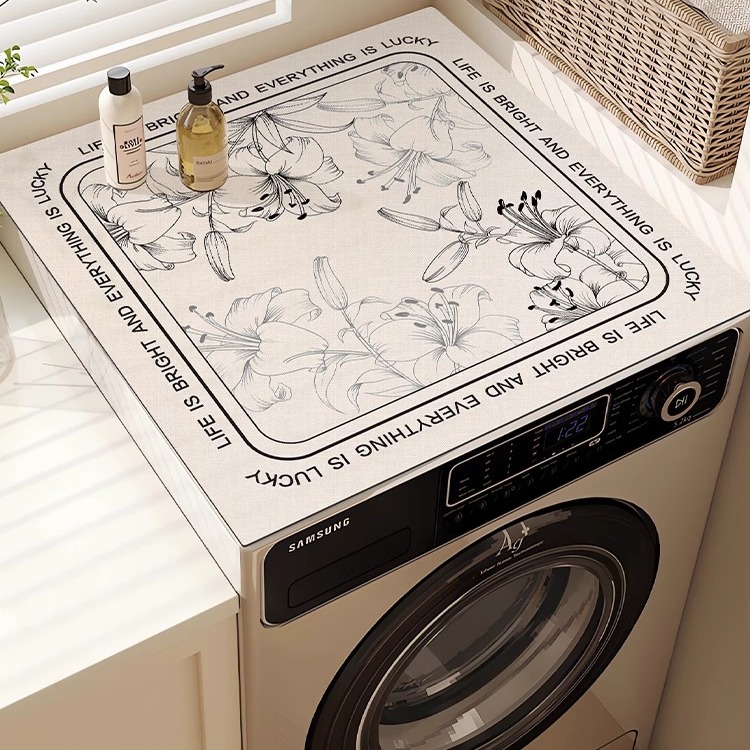 卡通滚筒洗衣机盖垫台面垫防晒遮阳防水防尘垫冰箱床头柜盖垫免洗