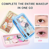 跨境外贸JOJO DIARY软萌乐园十色眼影盘细腻哑光不飞粉烟熏盘多色