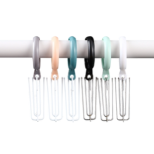 窗帘挂钩式配件钩挂钩勾挂窗帘的钩子扣环吊收拢纳钩S四爪不锈钢