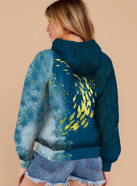 New coat Street trendsetter printed loose Hoodie