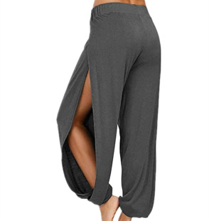 harem High casual pants开叉休闲哈伦裤 瑜伽裤 yoga slit pants