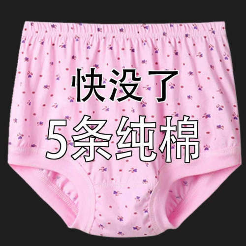 100%纯棉中老年人高腰内裤三角女