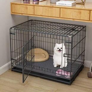 狗笼子小型犬家用室内折叠泰迪比熊中型犬带厕所分离宠物笼子狗窝