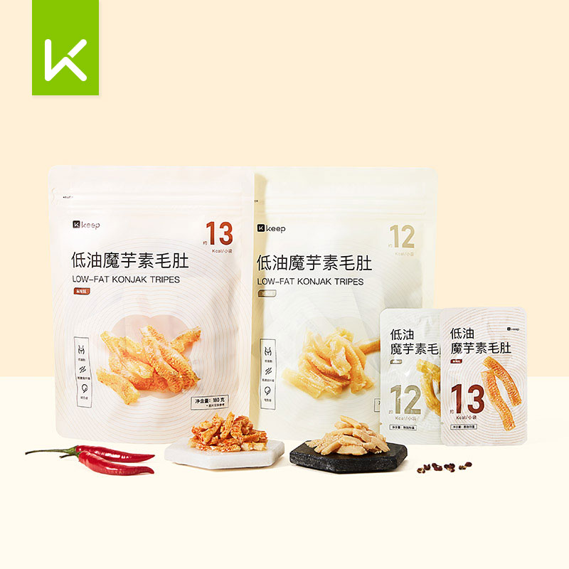 keep低油素毛肚2包装高纤维爽魔芋