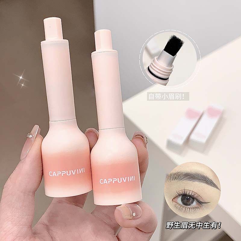 野生毛流感手拿把掐~Cappuvini毛绒水眉笔发际线神器防水染眉膏