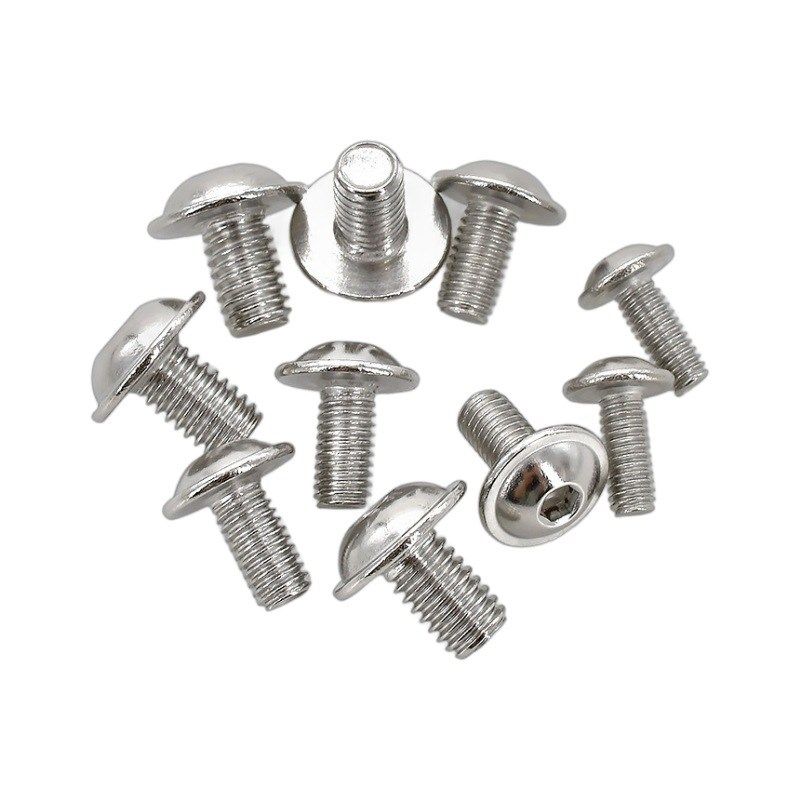 304不锈钢圆头带垫内六角螺丝v螺钉M2M3M4M6M8盘头带介半圆头螺栓