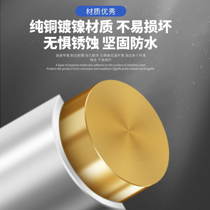 铜管内外丝终端卡套接头PC油管外螺纹直通弯头PLX8液压管高压