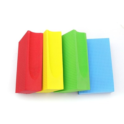 带槽带胶长方形泡沫m金刚石手擦片海绵块高密度红黄EVA方块eva泡