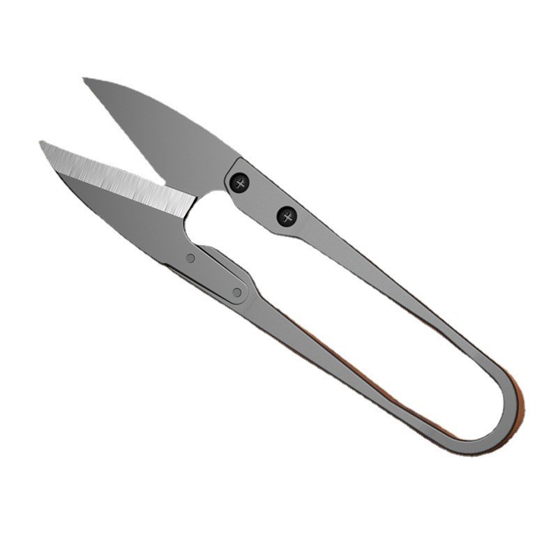 针线u型剪刀大号黑色纱剪手工十字绣剪L线头的小剪刀服装专用