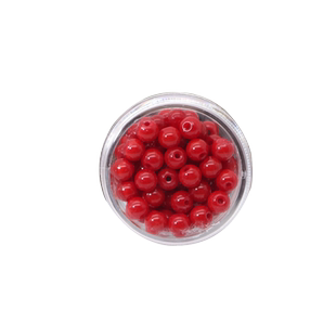 鸿运多白色琉璃珠子散珠DIY饰品配件串手链红色仿玉珠编手链项链