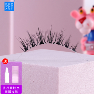 恶魔韩系假睫毛浓密透明细梗漫画假睫毛自然芭比整条5D眼睫毛J1