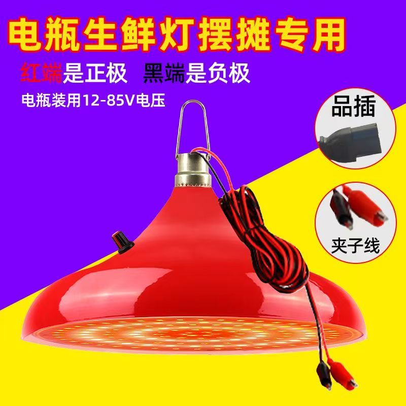 12V-60V电瓶灯电动三轮车灯led照明灯生鲜熟食水果灯夜市摆地摊灯