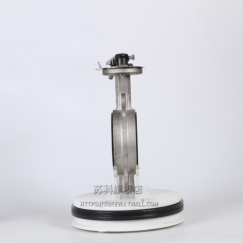 D71X/F-16P手动对夹式四氟304全不锈钢蝶阀DN50 65 80 100 12 150