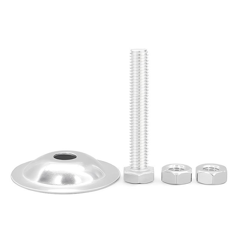 平底脚杯碳钢镀锌固定可调整体橱柜家俱地脚支撑脚垫M6M8M10M12M1