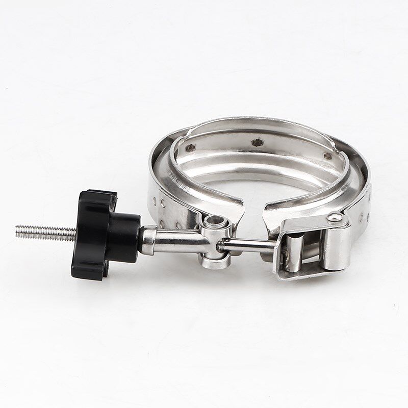 304不锈钢双倍卡箍 加厚V型槽快装法兰抱箍 沟槽接头双备管箍管夹