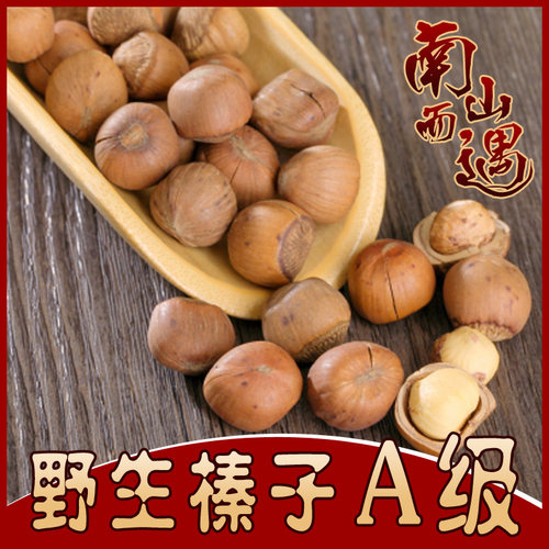 新货野生大榛子手拍微口东北特产坚果零食铁岭正宗水漏炒熟生榛子