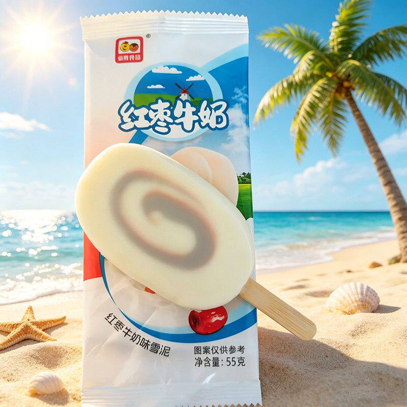 豪胜红枣牛奶 红枣牛奶口味脆皮夏季雪糕冷饮整箱批发包邮到家