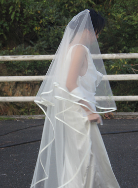 Mi唐手作新娘头纱领证求婚用