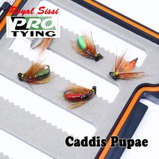 飞蝇路亚饵 仿生石蚕蛾若虫钩Caddis Pupae 10# 虹鳟 翘嘴专用钩