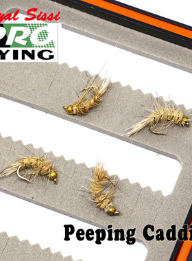 persuader 路亚沉底飞钓毛钩14# caddis nymph 钨头珠加重若虫钩