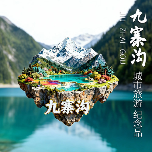 简欣九寨沟旅游冰箱磁性贴