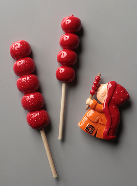 老北京特色冰糖葫芦小人 冰箱贴 磁贴 冰箱贴中国风 贴冰箱小饰品