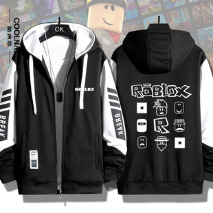roblox虚拟世界罗布乐思周边开衫卫衣男女连帽百搭春秋款外套上衣