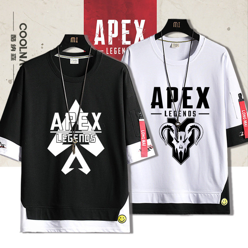 APEX游戏联名周边飘带短袖t恤男款夏季潮牌纯棉百搭半袖宽松衣服图片