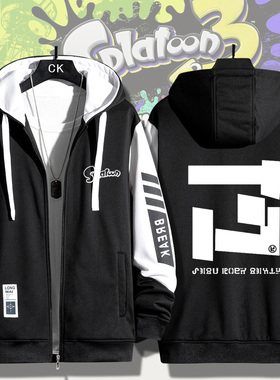 Splatoon斯普拉遁喷射战士3开衫连帽卫衣春秋季薄款外套潮牌上衣