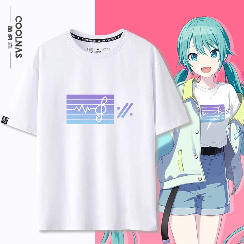 世界计划初音镜音双子周边同款纯棉短袖t恤男女夏季二次元半袖潮
