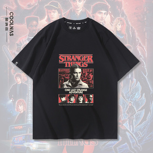 百搭上衣服新款 NASA 半袖 T恤夏季 AW美剧怪奇物语周边男女纯棉短袖